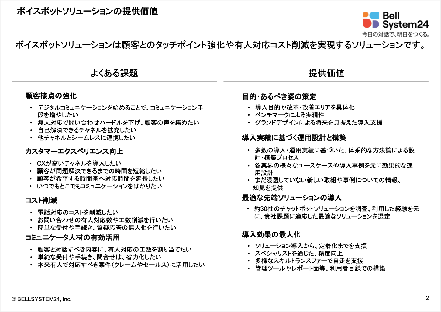 ボイスボットソリューションのご紹介 01